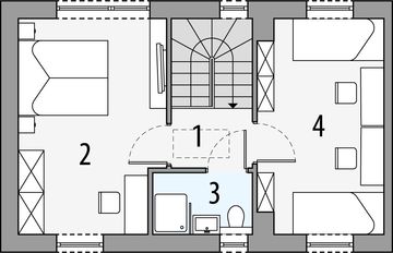 Piętro 1 projektu - Nemo 1 - segment lewy