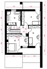 Piętro 1 projektu - Talia z garażem 1-st. [A]