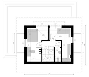 Poddasze projektu - Harnaś pomniejszony