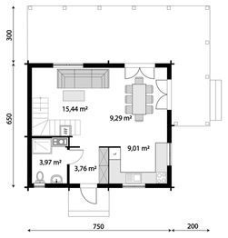 Parter projektu - Jutrzenka z trójkątnym oknem powiększona