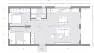 Rzut parteru - Dom szkieletowy One Step Smart 90