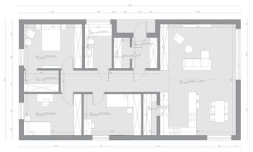 Rzut parteru - Dom szkieletowy Scandinavian Smart 120
