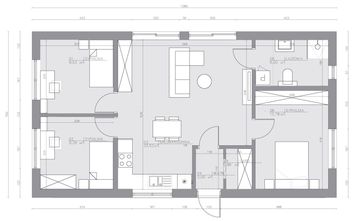 Rzut parteru - Dom szkieletowy Space Smart 90