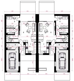 Parter projektu - Talia z garażem 1-st. bliźniak [A-BL2]