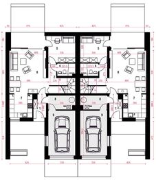 Parter projektu - Talia z garażem 1-st. bliźniak [A-BL1]