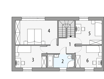 Piętro 1 projektu - Enzo - segment lewy