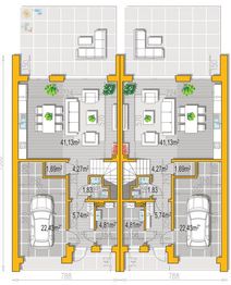 Parter projektu - Ella dom jednorodzinny dwulokalowy