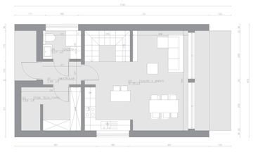 Rzut parteru - Dom szkieletowy Edge Smart 90