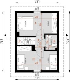 Poddasze projektu - D421 - wersja drewniana