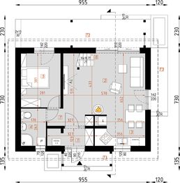Parter projektu - D338 - wersja murowana