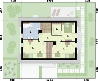 Poddasze projektu - Rio 2 pompa ciepła, rekuperacja