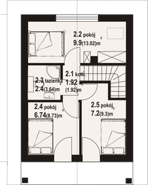Poddasze projektu - Gajówko 15m pcr