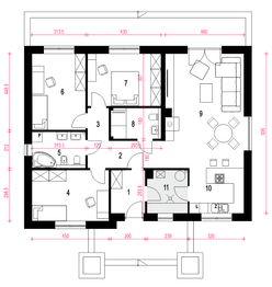 Parter projektu - Klara VI bez garażu [B2]