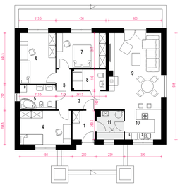 Parter projektu - Klara VI bez garażu [B1]