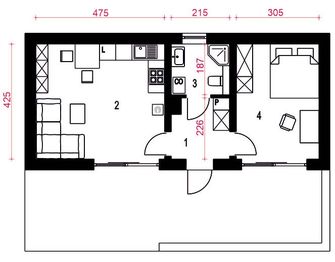 Parter projektu - Opieńka bez garażu [B1]