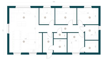 Parter - Dom prefabrykowany Parterowy 120A