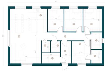 Parter - Dom prefabrykowany Parterowy 120C