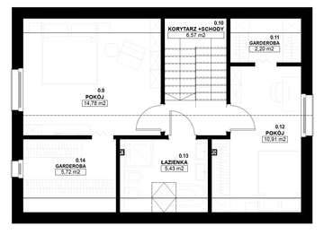 Poddasze - Dom prefabrykowany Piętrowy 95A