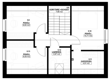 Poddasze - Dom prefabrykowany Piętrowy 95B
