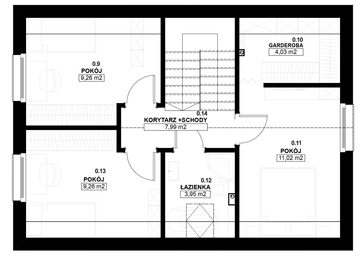 Poddasze - Dom prefabrykowany Piętrowy 95C