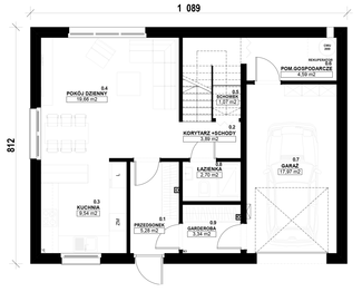 Parter - Dom prefabrykowany Piętrowy 130A