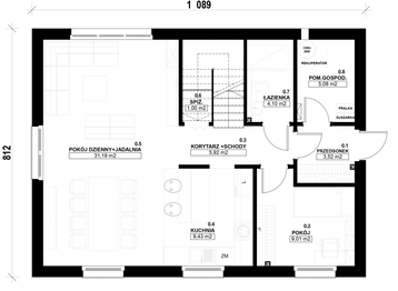 Parter - Dom prefabrykowany Piętrowy 130C