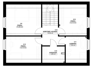 Poddasze - Dom prefabrykowany Piętrowy 130C