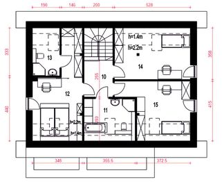 Poddasze projektu - Karla z garażem 1-st. [A]