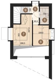 Piętro 1 projektu - Dom Axon