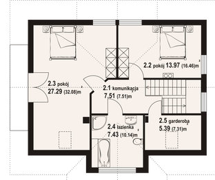 Poddasze projektu - Roztoka 12 dw