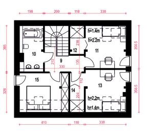 Poddasze projektu - Hazi bez garażu [B]