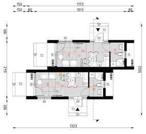 Parter projektu - D435A - wersja drewniana