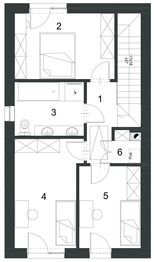 Piętro 1 projektu - BK-19 wariant II segment