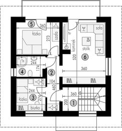 Piętro 1 projektu - Piętrowy 1