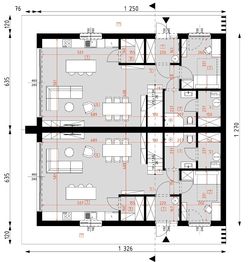 Parter projektu - D438A - Zabudowa bliźniacza