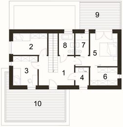 Piętro 1 projektu - Charyzmatyczny D17 wariant II