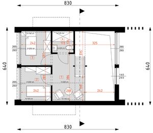 Poddasze projektu - DM15 - wersja drewniana