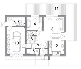 Parter projektu - Przytulny D25 wariant II