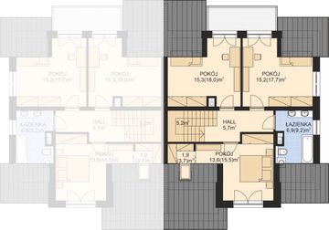 Poddasze projektu - APS 107 wariant 2