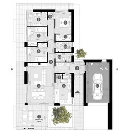 Projekt domu Homekoncept 145 - rzut parteru, dom liczy 3 pokoje, 2 łazienki i wc