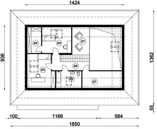 Poddasze projektu - A-166