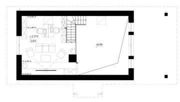 Poddasze projektu - Mazury 2 - murowany