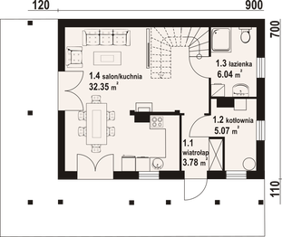 Parter projektu - Świdnica mała dws 7