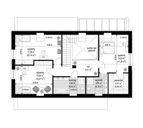 Poddasze projektu - Dom na zgrabnej