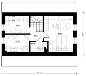 Poddasze projektu - Junior 2 - murowany