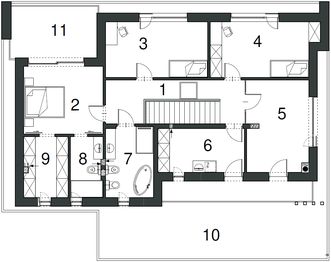 Piętro 1 projektu - Wyszukany D64 wariant IV