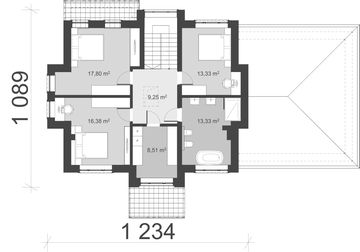 Piętro 1 projektu - uA355