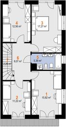 Piętro 1 projektu - Iryda Delta Duo (1964)