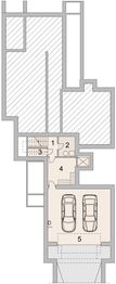 Projekt domu LK&1117 - rzut piwnicy, dom liczy 4 pokoje, 3 łazienki i wc