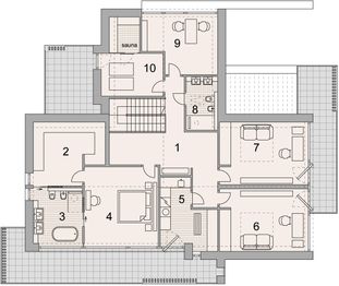 Piętro 1 projektu - LK&1884